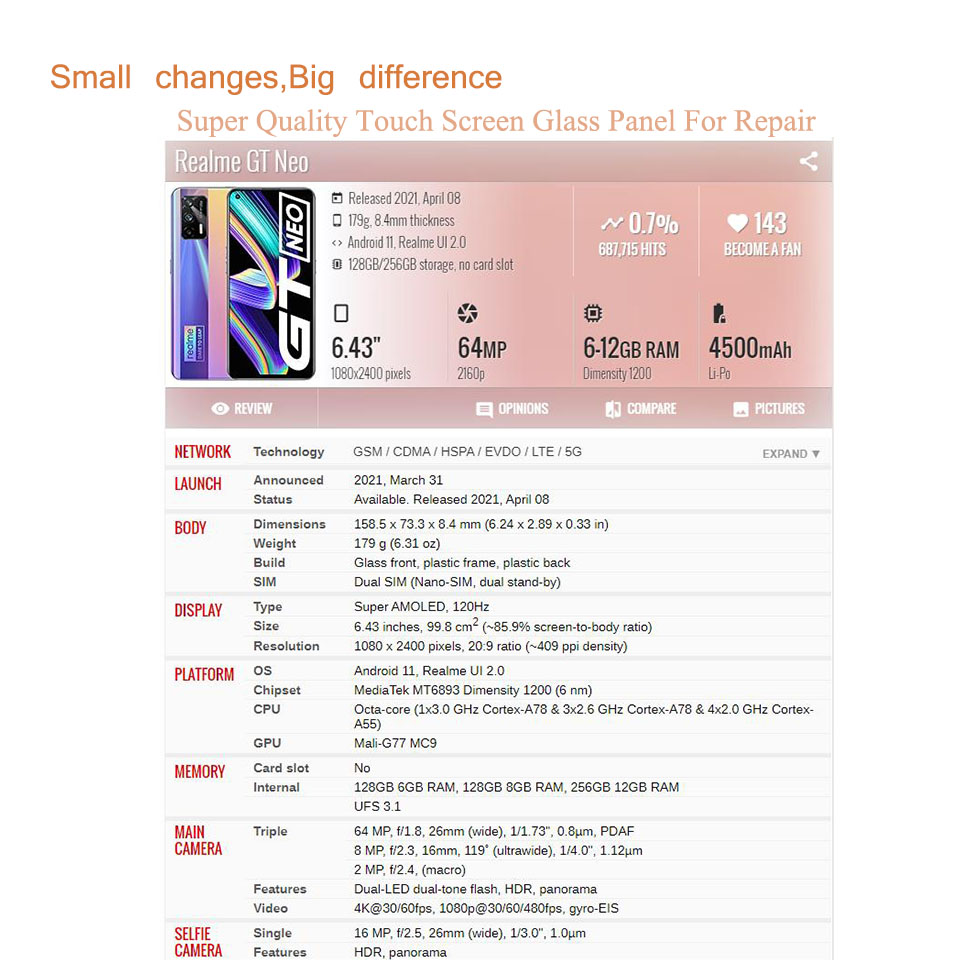 10Pcs/Lot For Realme GT 8 Pro  - Realme Gt 6 review and price