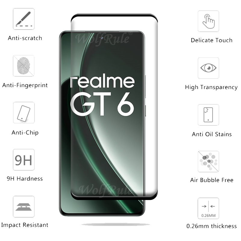 6-in-1 For Realme GT 6 Glass O - Realme Gt 6 review and price