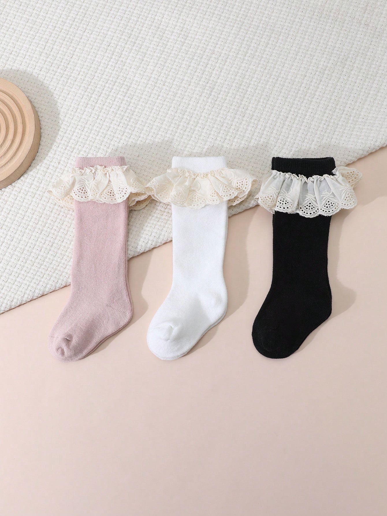 3Pairs Toddler Girls Lace Ruff - Baby Sock Oximeter review and price